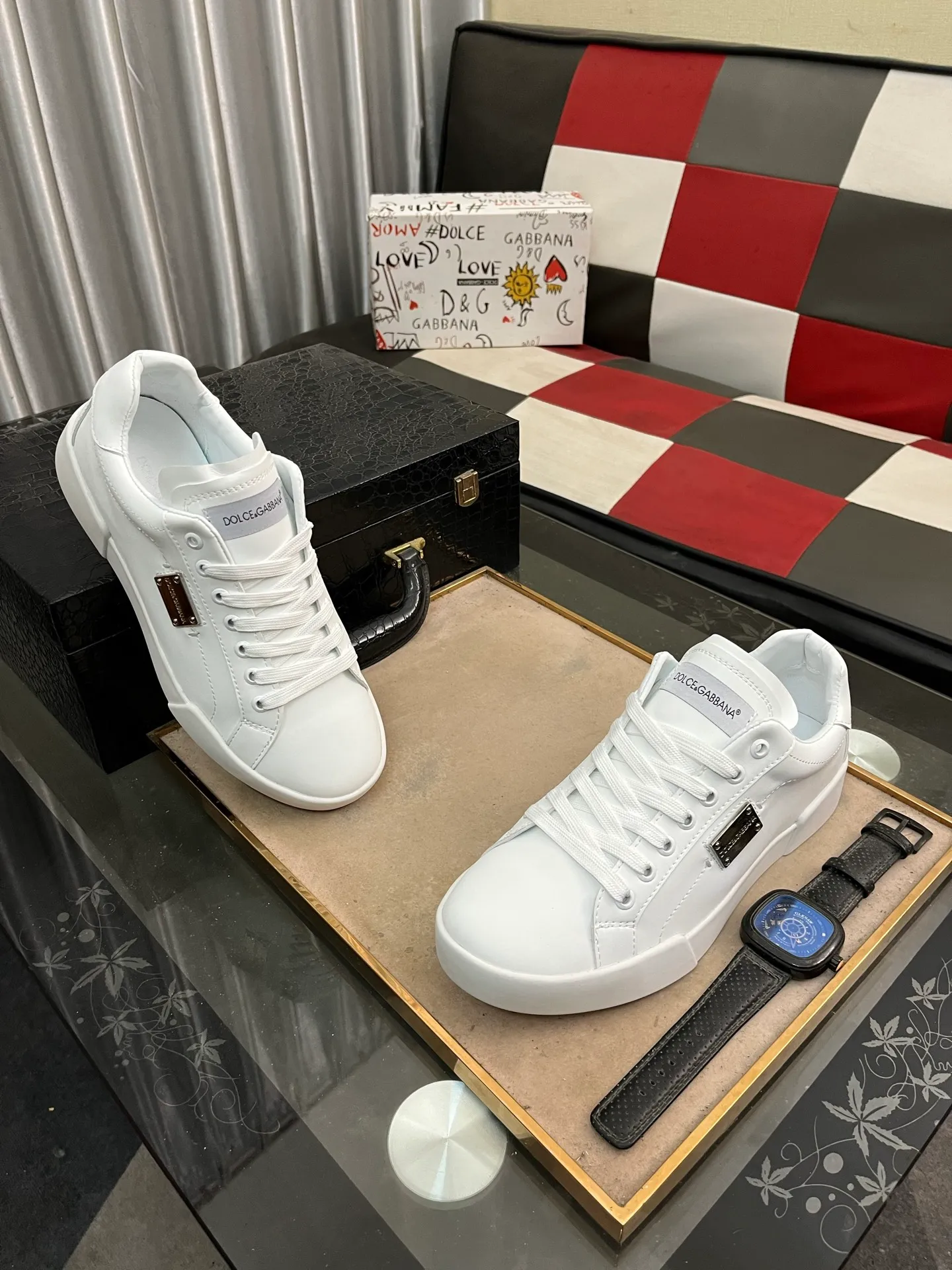 Men's shoes 💰400⌚️⌚️【DG】The latest official website high-top casual, men's shoes original quality imported first-layer cowhide stitching ➕Yangli [Proud] In terms of materials and workmanship, it beats all versions on the market💕Highest quality shipments. Real photos, imported fabrics highlight the unique charm of the brand😘Shoelaces are also original custom-made👻Classic lace-up shoes are very comfortable on the feet , code number 35-462️⃣color optional